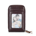 Men's Wallet Genuine PU Leather Credit Card Holder RFID Blocking Zipper Pocket Men bag Multi-card zipper - V.I.P Digital Presence