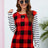 Plaid Striped Round Neck Long Sleeve T-Shirt - V.I.P Digital Presence