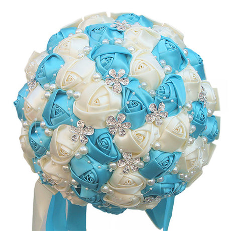 WifeLai-A Ramos De Novia Burgundy Artificial Flower Bridesmaid Wedding Bouquet - V.I.P Digital Presence