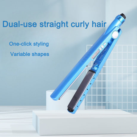 Dual purpose straight and curly hair clip straightener quick heating portable straight hair curling iron - V.I.P Digital Presence