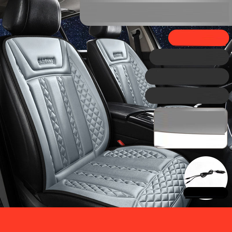 Car heated seat cushion winter single seat car electric heating modified plush seat cushion 12V24V warm - V.I.P Digital Presence