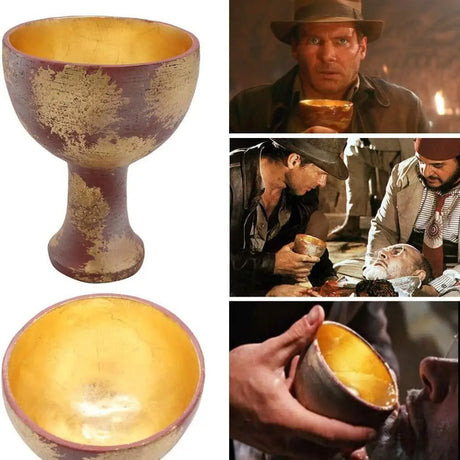 Indiana Jones Holy Grail Cup Props Vintage Trophy Resin Crafts Decorations Halloween Carnival Cosplay Costume Accessories - V.I.P Digital Presence