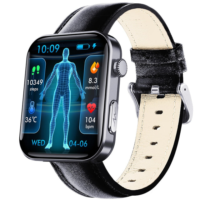 F300 smartwatch ECG electrocardiogram monitoring SOS fall alarm blood glucose and blood pressure watch HRV report - V.I.P Digital Presence