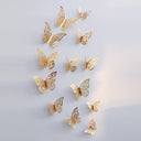 12pcs 3D Hollow Butterfly Wall Sticker for Home Decor DIY Butterflies Fridge stickers  Room Decoration Party Wedding Decor - V.I.P Digital Presence