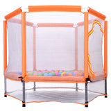 55'' Toddlers Trampoline with Safety Enclosure Net and Balls, Indoor Outdoor Mini Trampoline for Kids - V.I.P Digital Presence