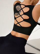 Crisscross Cropped Active Tank - V.I.P Digital Presence