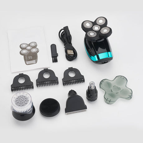 Electric Shaver Shaving Head Machine Five-Blade Self-Service Bald Head Rechargeable Waterproof Washing Razor - V.I.P Digital Presence
