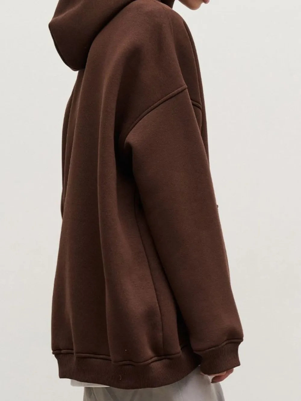 Pocketed Dropped Shoulder Long Sleeve Hoodie - V.I.P Digital Presence