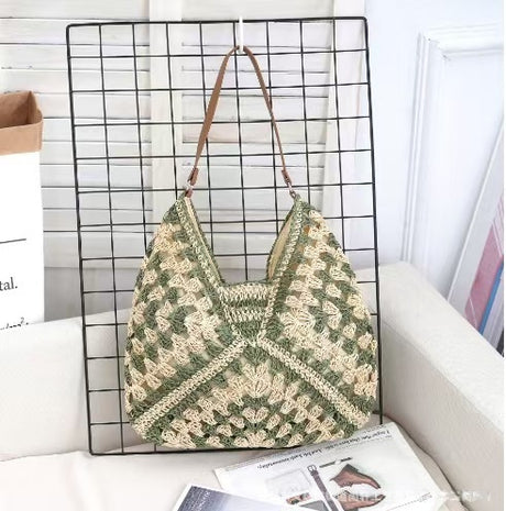 Hollow out straw woven bag woven belt armpit bag - V.I.P Digital Presence