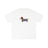 Sausage Dog Flocking Embroidery Short Sleeve T-Shirt Unisex INS Casual Loose Pure Cotton Top Summer Tee Street Fashion - V.I.P Digital Presence