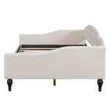 Full Size Upholstered Tufted Daybed Beige - V.I.P Digital Presence