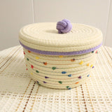 Creative desktop cosmetics storage woven basket - V.I.P Digital Presence