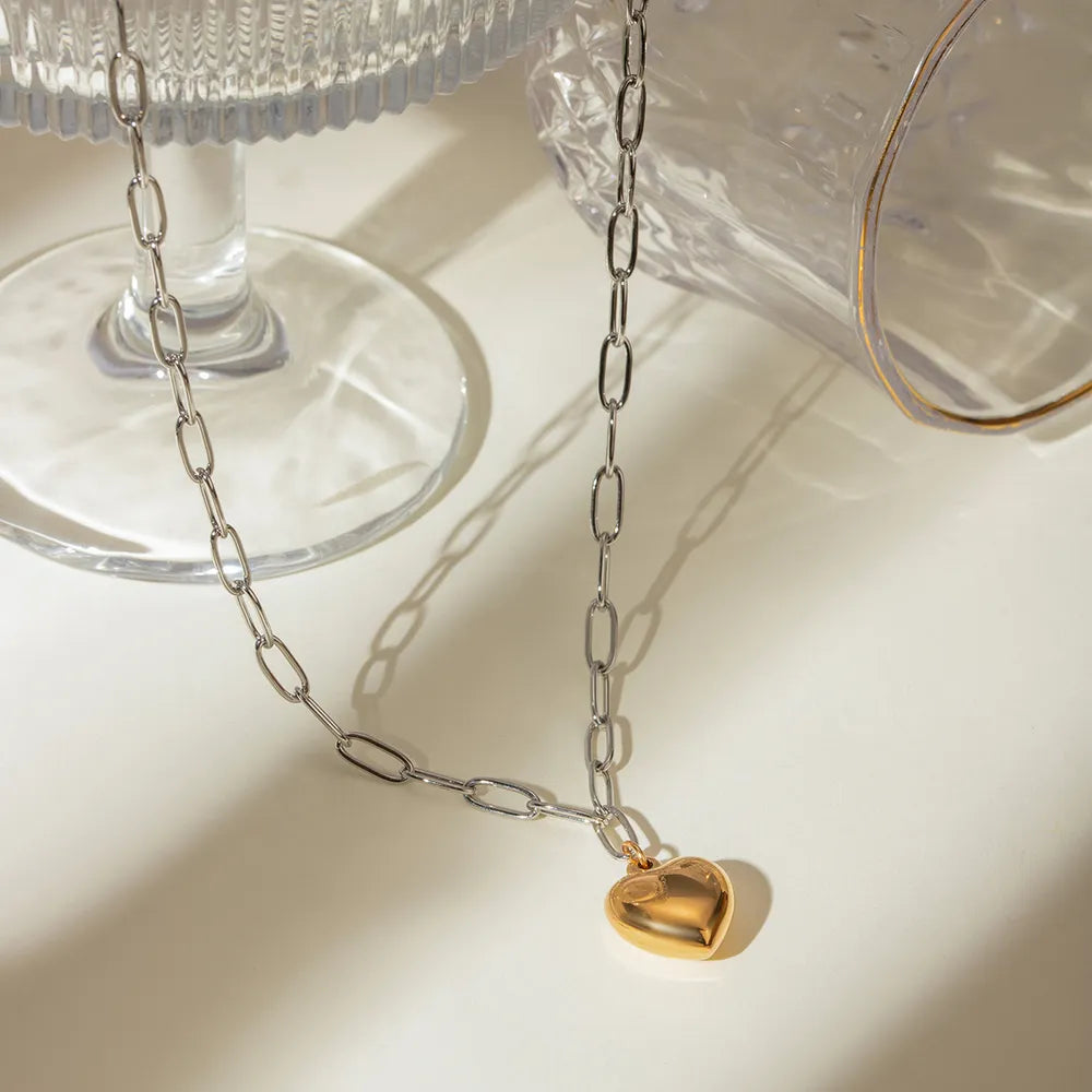 Stainless Steel Heart Pendant Necklace - V.I.P Digital Presence