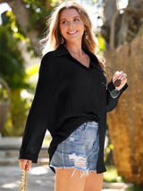Pocketed Dropped Shoulder Cover Up - V.I.P Digital Presence