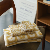 Plaid Series Towel Bath Towel Cherry Blossom Absorbent Facial Towel - V.I.P Digital Presence