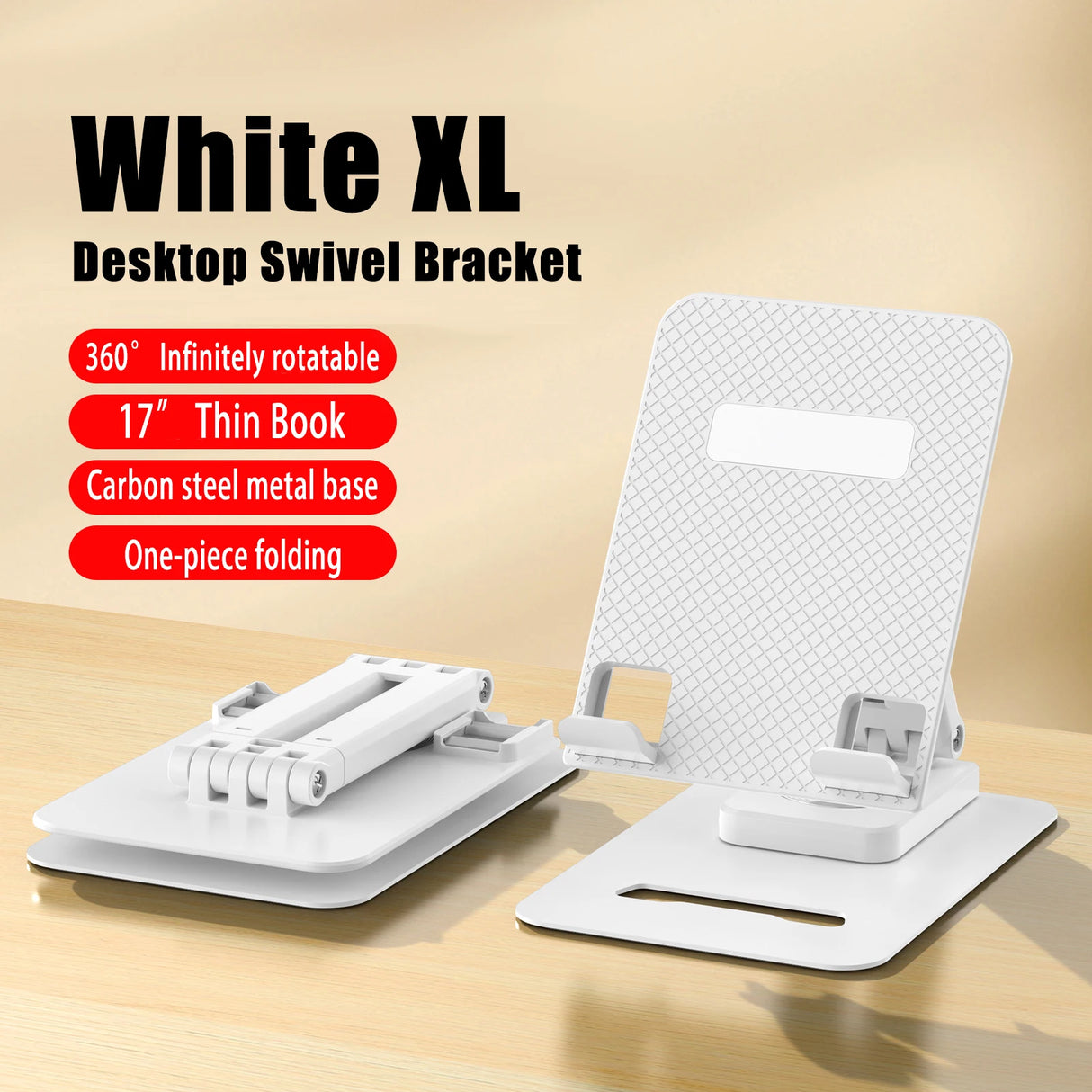 Metal enlarged flat plate rotating bracket desktop flat plate support bracket multifunctional lifting and folding - V.I.P Digital Presence