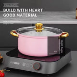 12 - piece wine - red non - stick stainless - steel soup pot set, induction - friendly for kitchen use. - V.I.P Digital Presence