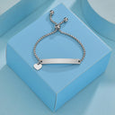 Stainless steel personalized engraved three color curved bracelet simple and personalized women's bracelet - V.I.P Digital Presence