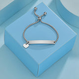 Stainless steel personalized engraved three color curved bracelet simple and personalized women's bracelet - V.I.P Digital Presence