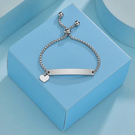 Stainless steel personalized engraved three color curved bracelet simple and personalized women's bracelet - V.I.P Digital Presence