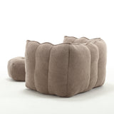 Soft Bean Bag Chair with High Resilient Foam(Chips)for living room and bedroom,Comfortable Square Lazy Sofa with Footstool - V.I.P Digital Presence