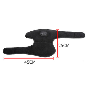 Electric Shoulder Brace Heated Knee Massager Vibration Massage Black Support Strap with Adjustable - V.I.P Digital Presence