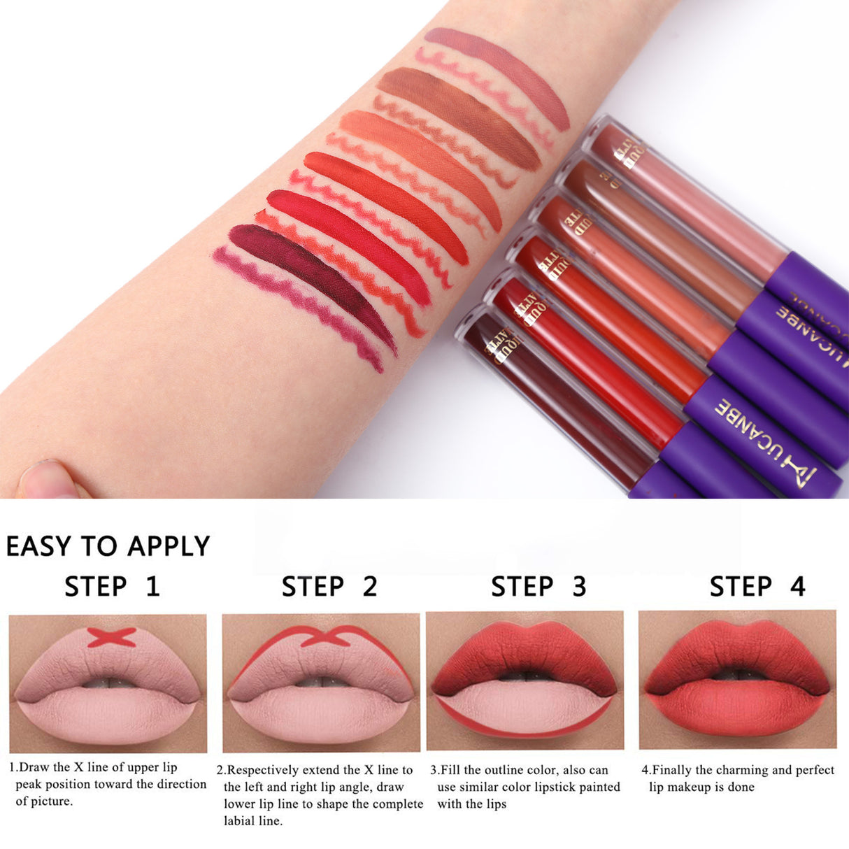 UCANBE Matte Lip Glaze + Lip Liner + Primer Set of 13 Packs - V.I.P Digital Presence