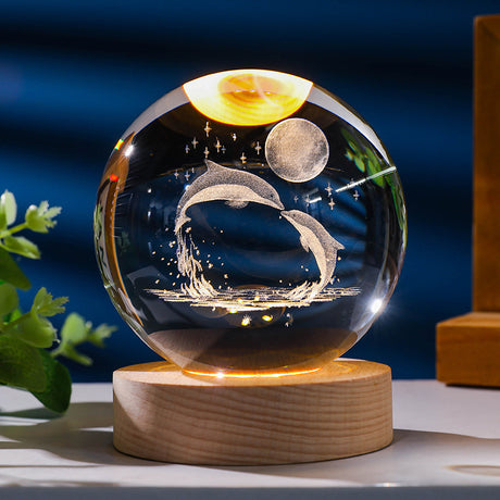 Starry Sky 3D Micro Landscape Crystal Ball Home Desktop Creative Interior Carving White Crystal Ball Ornament Craft Gift product - V.I.P Digital Presence