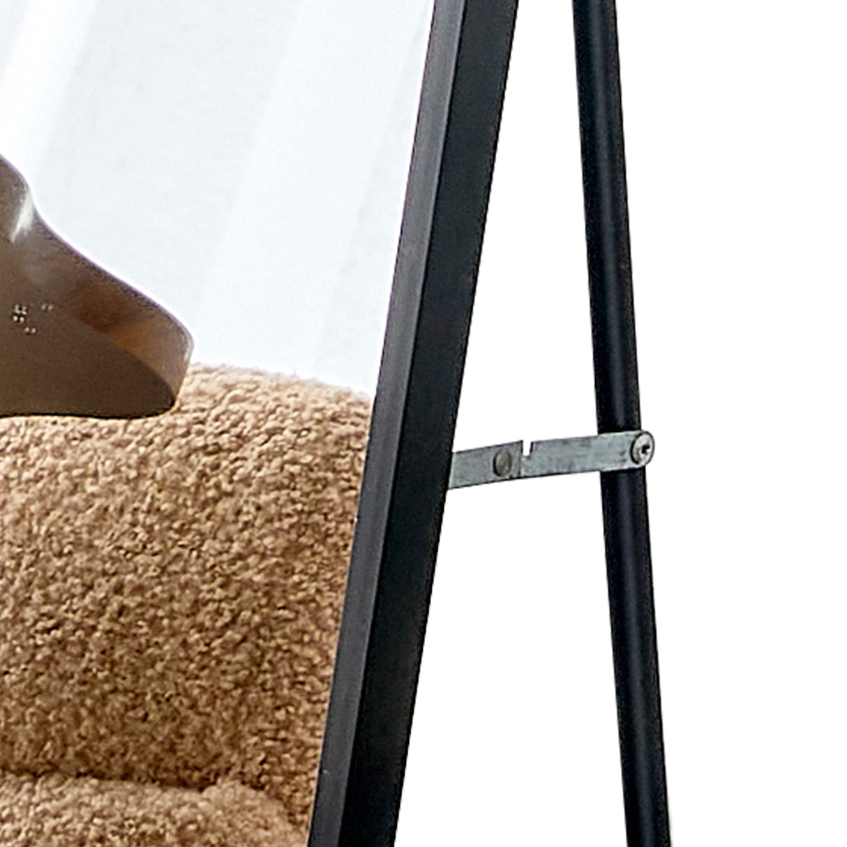 Aluminum alloy metal frame wall mounted full-length mirror black 65 * 23“ - V.I.P Digital Presence