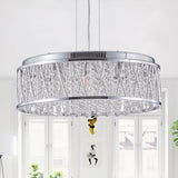 Modern Crystal Pendant 18.9-inch Aluminum+Iron Circular Ceiling Light Embedded Ceiling Fixture - V.I.P Digital Presence