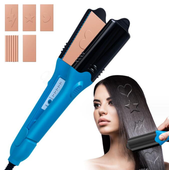 3D hair imprinting  3D Hair Press Iron Hair Straightener Electric Straightening Curling Imprinting 3D Hair Crimper - V.I.P Digital Presence