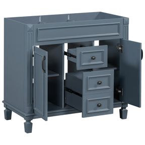 36'' Bathroom Vanity without Top Sink Cabinet only Modern Bathroom Storage Cabinet with 2 Soft Closing Doors and 2 Drawers - V.I.P Digital Presence