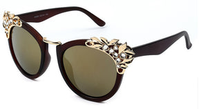 Fashion Luxury Rhinestone Cat Eye Sunglasses Women Brand Designer Mirror Lens Eyewear Men Sun Glasses Shades UV400 Oculos - V.I.P Digital Presence