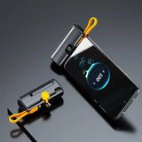 Mini banco de energía de 30000Mah, cable inalámbrico, Powerbank con pantalla digital, batería externa, cargador portátil para Iphone, Samsung, Xiaomi