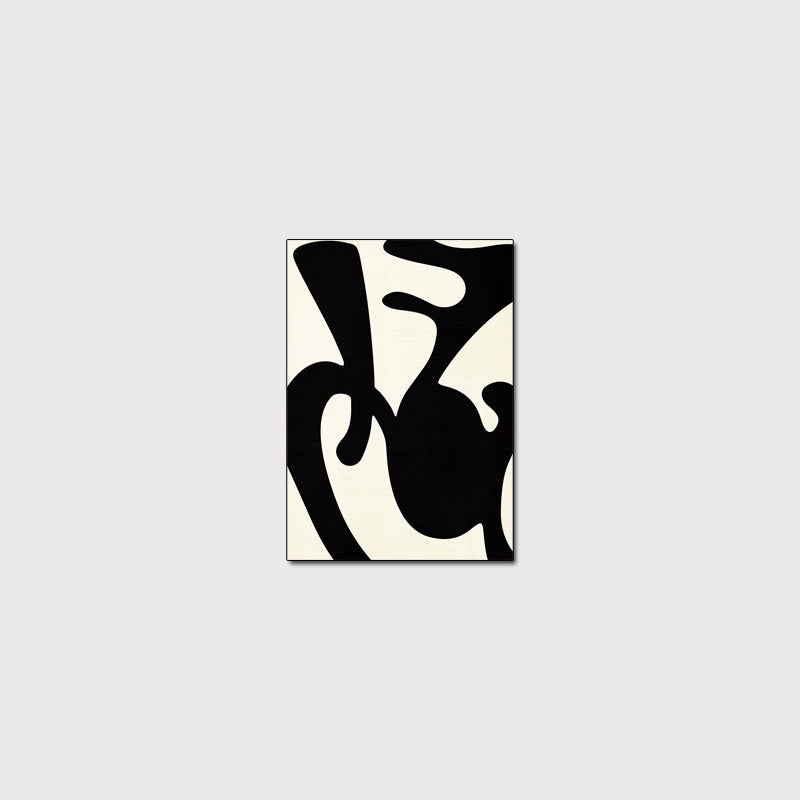 Simple modern versatile geometric monochrome black and white imitation cashmere living room floor mat - V.I.P Digital Presence