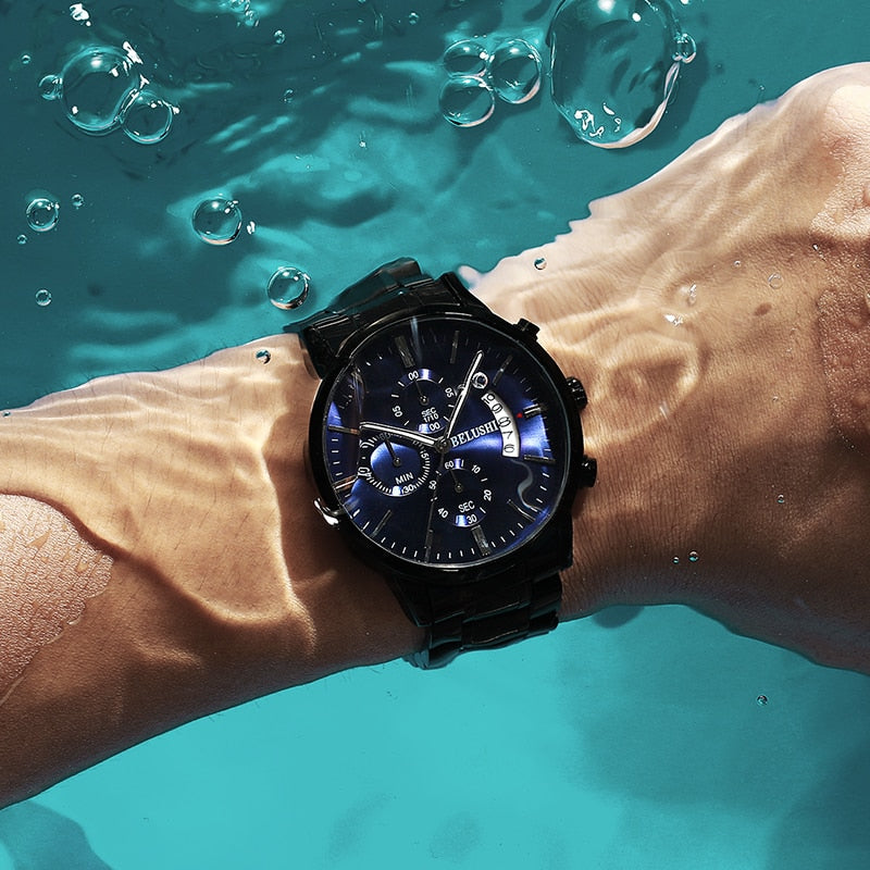 Men's Watch Luxury Brand BELUSHI High-end Man Business Casual Watches Mens Waterproof Sports Quartz Wristwatch relogio masculino - V.I.P Digital Presence
