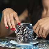 3D Engines - designed Stainless Steel Mug. Ideal for coffee/beer, a fun home & office drinking accessory. - V.I.P Digital Presence