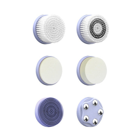 6-In-1 Hot And Cold Facial Cleanser Display Cleansing Brush Ultrasonic Facial Cleanser Pore Cleaning Silicone Beauty Instrument - V.I.P Digital Presence