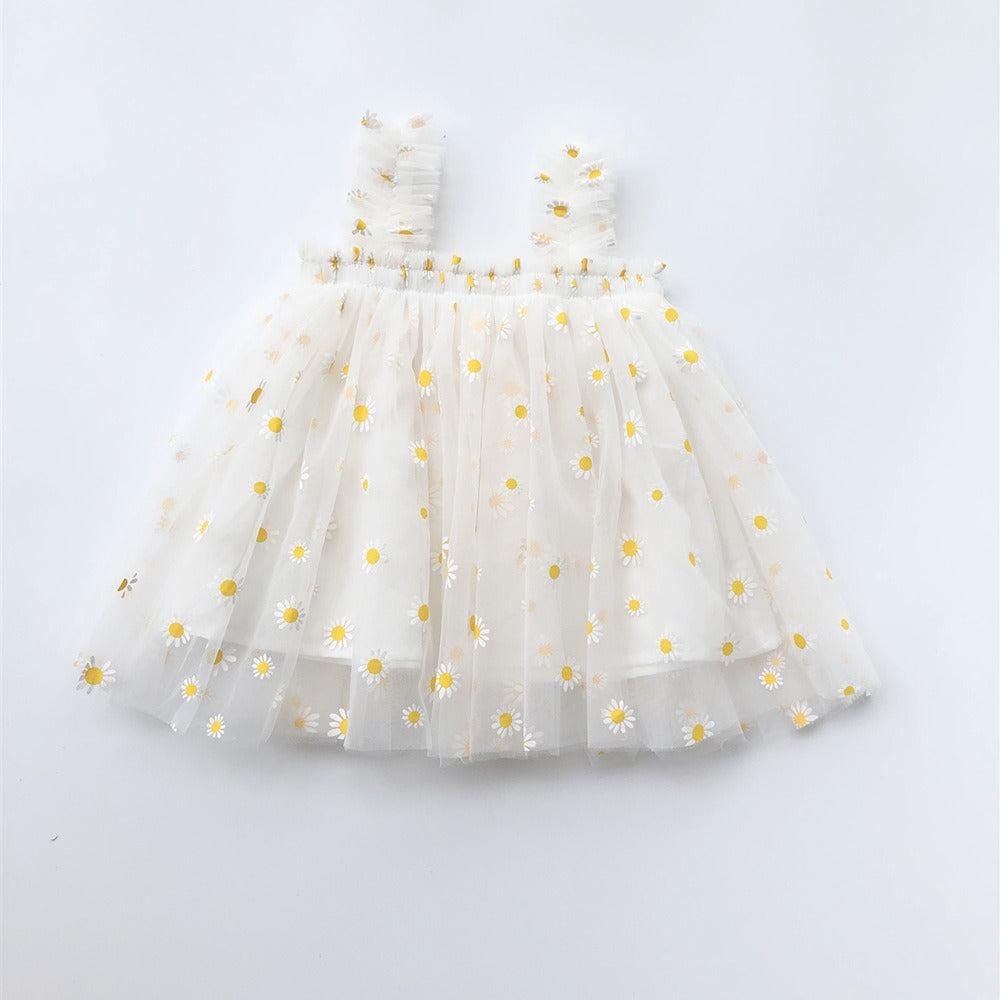 New embroidered mesh suspender dress for girls strapless fluffy princess dress - V.I.P Digital Presence