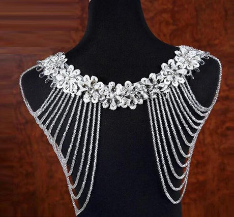 White Bolero Appliques Crystals Wedding Wrap Wedding Bolero Made in China Wedding Accessories Evening Dress - V.I.P Digital Presence