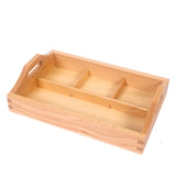 Montessori Daily Life Teaching Aids Children's Three-Grid Classification Plate Kindergarten Auxiliary Teaching Materials Classification Plate