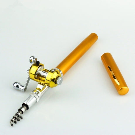 Portable Pocket Telescopic Mini Fishing Rod Pole Pen Shape Folded Fishing Rod With Reel Wheel For Outdoor River Lake Fishing - V.I.P Digital Presence