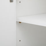 U-STYLE four door curved corner design wavy door panel cabinet with adjustable shelves - V.I.P Digital Presence