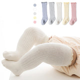 Spring And Summer Children's Socks In The Tube Loose Mouth Fungus Edge Combed Cotton Girls Baby Socks Long Tube Over The Knee Baby Socks - V.I.P Digital Presence