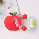 Pulsera de frutas con dibujos animados para bebé, pulsera molar, juguete de dentición para bebé, masticable, chicle 