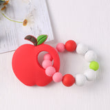 Pulsera de frutas con dibujos animados para bebé, pulsera molar, juguete de dentición para bebé, masticable, chicle 