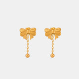 Titanium Steel Bow Earrings - V.I.P Digital Presence