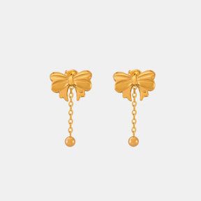 Titanium Steel Bow Earrings - V.I.P Digital Presence
