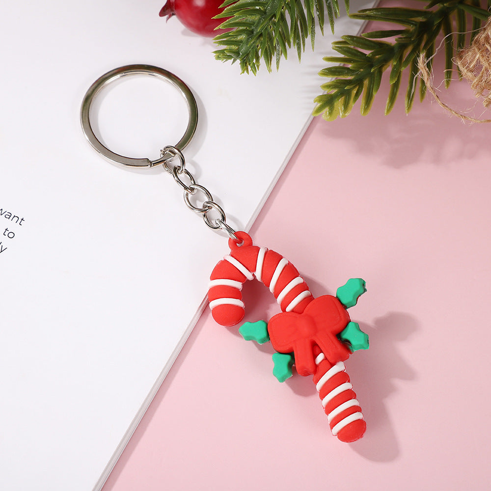 Christmas series keychains cute cartoon soft rubber dolls creative three-dimensional Santa Claus pendants small gifts - V.I.P Digital Presence