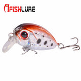 AFISHLURE 36 mm 3,5 g Crank Bait Señuelo de pesca artificial de plástico duro Carpa falsa Pesca Wobbler Leurre Peche Isca 